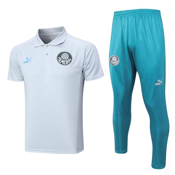 Polo Palmeiras Conjunto Completo 2023-2024 Blanco Azul